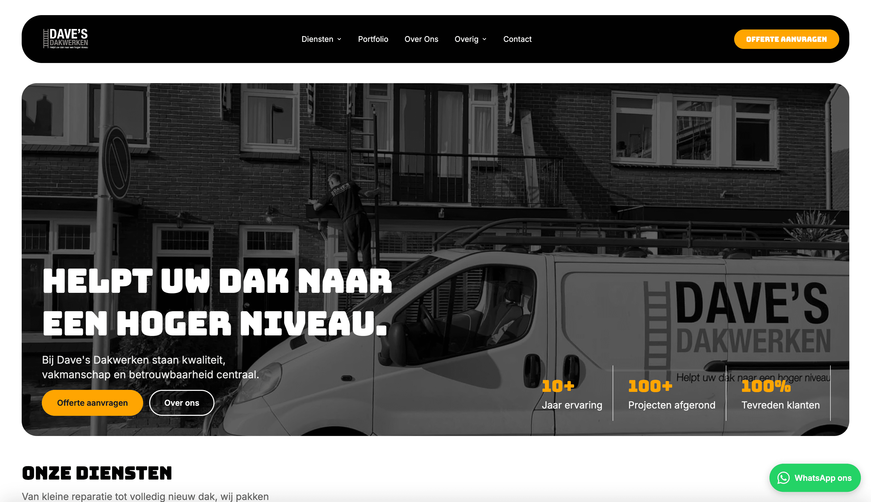 Screenshot Dave's Dakwerken